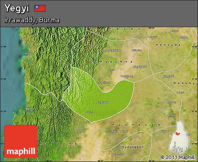 Physical Map of Yegyi, satellite outside