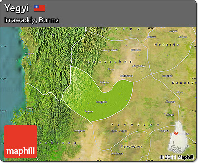 Physical Map of Yegyi, satellite outside
