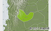 Physical Map of Yegyi, semi-desaturated