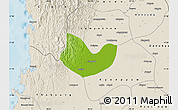 Physical Map of Yegyi, shaded relief outside