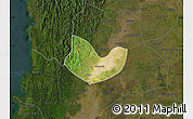 Satellite Map of Yegyi, darken