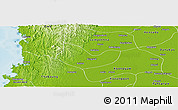 Physical Panoramic Map of Yegyi