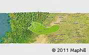 Physical Panoramic Map of Yegyi, satellite outside