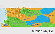 Political Panoramic Map of Yegyi