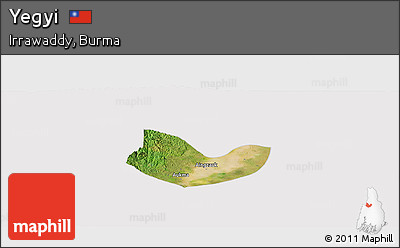 Satellite Panoramic Map of Yegyi, cropped outside