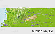 Satellite Panoramic Map of Yegyi, physical outside