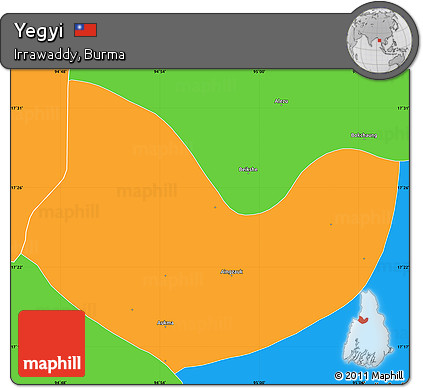 Political Simple Map of Yegyi