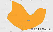 Political Simple Map of Yegyi, single color outside