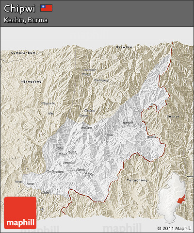Classic Style 3D Map of Chipwi