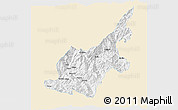Classic Style 3D Map of Chipwi, single color outside