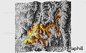 Physical 3D Map of Chipwi, desaturated
