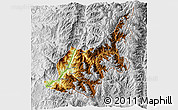 Physical 3D Map of Chipwi, lighten, desaturated