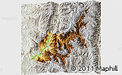 Physical 3D Map of Chipwi, lighten, semi-desaturated