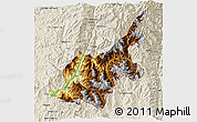 Physical 3D Map of Chipwi, shaded relief outside