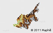 Physical 3D Map of Chipwi, single color outside
