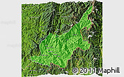 Political 3D Map of Chipwi, satellite outside