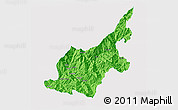 Political 3D Map of Chipwi, single color outside