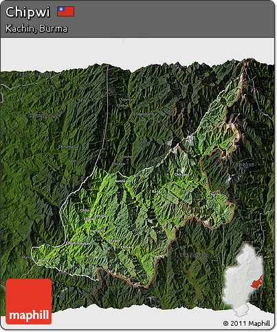 Satellite 3D Map of Chipwi, darken