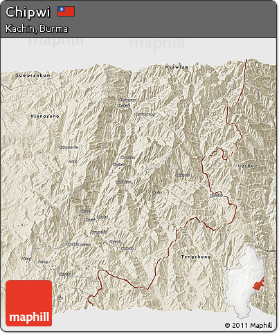 Shaded Relief 3D Map of Chipwi