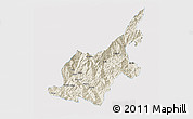 Shaded Relief 3D Map of Chipwi, single color outside