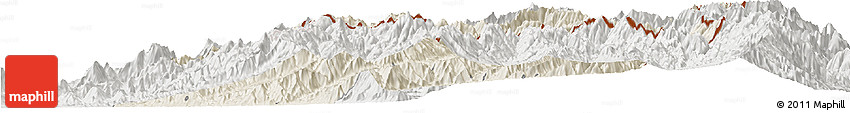 Shaded Relief Horizon Map of Chipwi, lighten, semi-desaturated