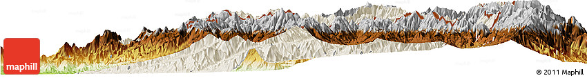 Shaded Relief Horizon Map of Chipwi, physical outside