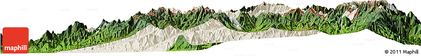Shaded Relief Horizon Map of Chipwi, satellite outside