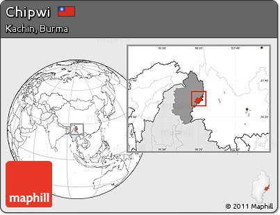 Blank Location Map of Chipwi, highlighted country, highlighted parent region