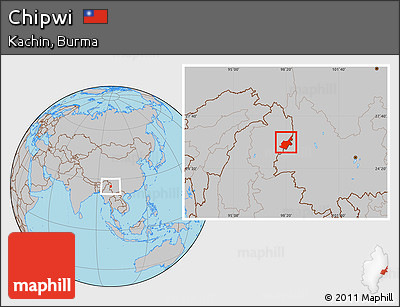 Gray Location Map of Chipwi