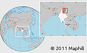 Gray Location Map of Chipwi, highlighted country, highlighted parent region, within the entire country