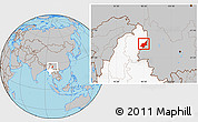 Gray Location Map of Chipwi, highlighted country