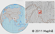 Gray Location Map of Chipwi, hill shading