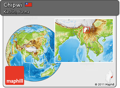 Physical Location Map of Chipwi, highlighted parent region, within the entire country
