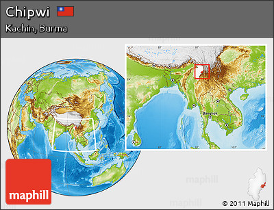 Physical Location Map of Chipwi, highlighted parent region, within the entire country