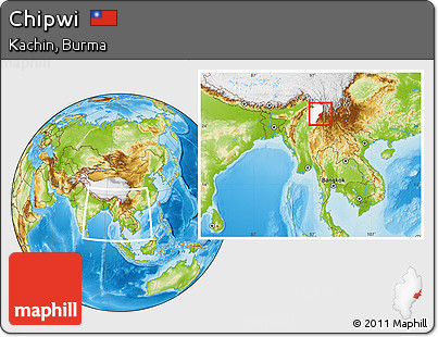 Physical Location Map of Chipwi, highlighted parent region, within the entire country