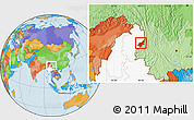 Political Location Map of Chipwi, highlighted country
