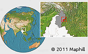 Satellite Location Map of Chipwi, highlighted country, highlighted parent region