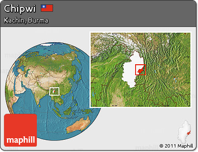 Satellite Location Map of Chipwi, highlighted parent region