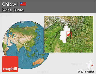 Satellite Location Map of Chipwi, highlighted parent region