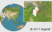 Satellite Location Map of Chipwi, highlighted parent region