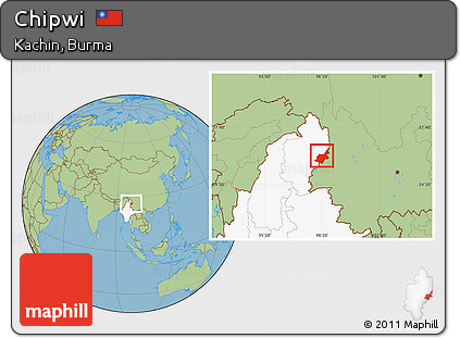 Savanna Style Location Map of Chipwi, highlighted country
