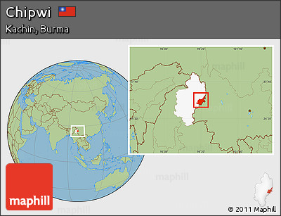 Savanna Style Location Map of Chipwi, highlighted parent region