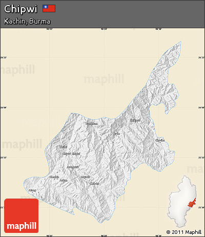 Classic Style Map of Chipwi, single color outside
