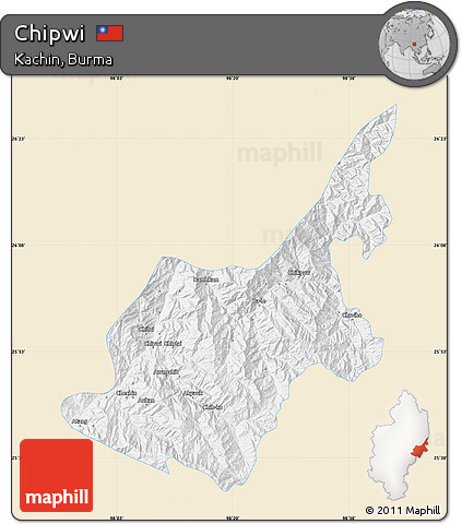 Classic Style Map of Chipwi, single color outside