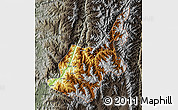 Physical Map of Chipwi, darken, semi-desaturated
