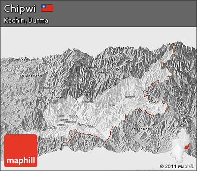 Gray Panoramic Map of Chipwi