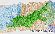 Political Panoramic Map of Chipwi, lighten