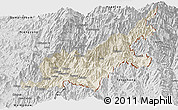 Shaded Relief Panoramic Map of Chipwi, desaturated
