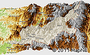 Shaded Relief Panoramic Map of Chipwi, physical outside