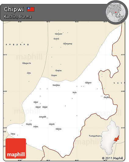 Classic Style Simple Map of Chipwi